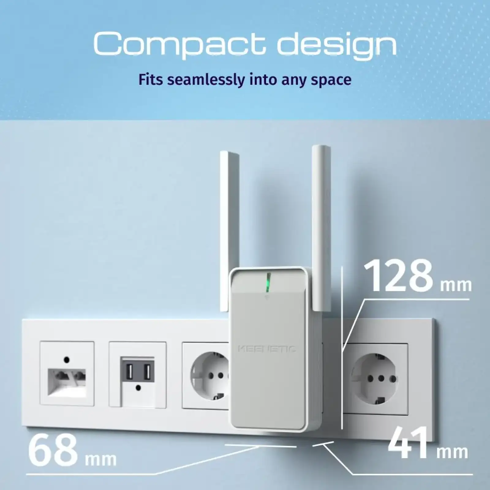 Обладнання радіодоступу (ІЕЕЕ 802.11) - підсилювач Wi-Fi сигналу моделі Keenetic BUDDY 6 (KN-3411) UA