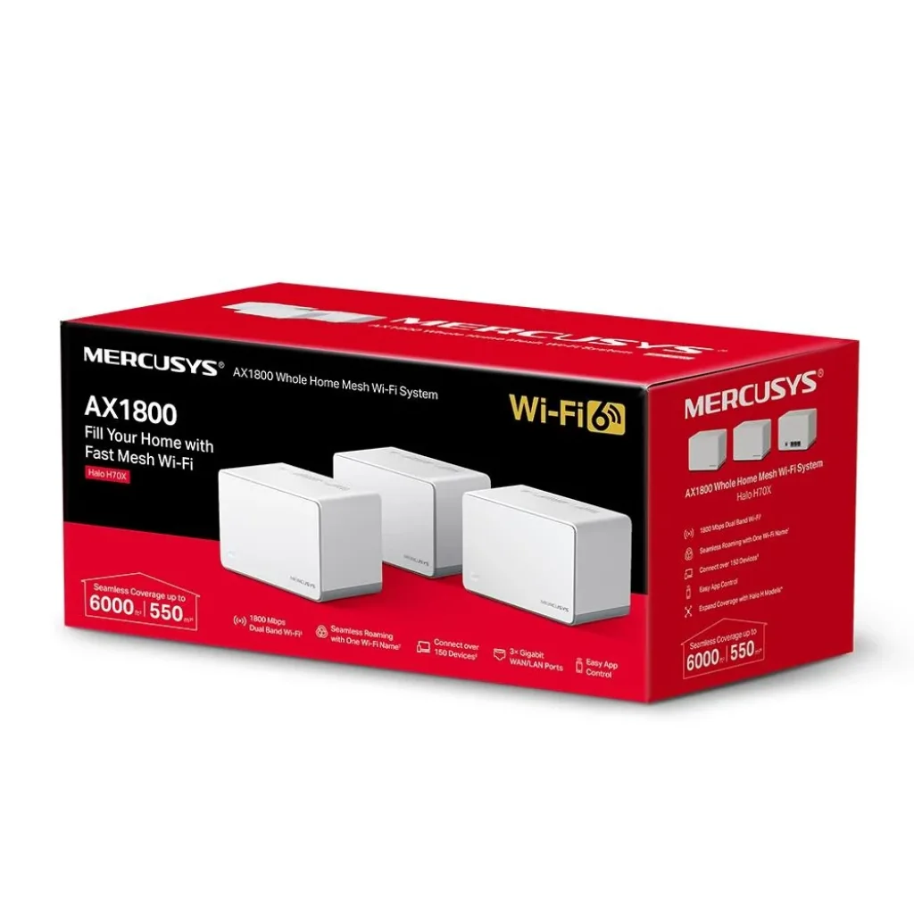 Домашня Mesh Wi-Fi система Halo H70X(3-pack) MERCUSYS UA