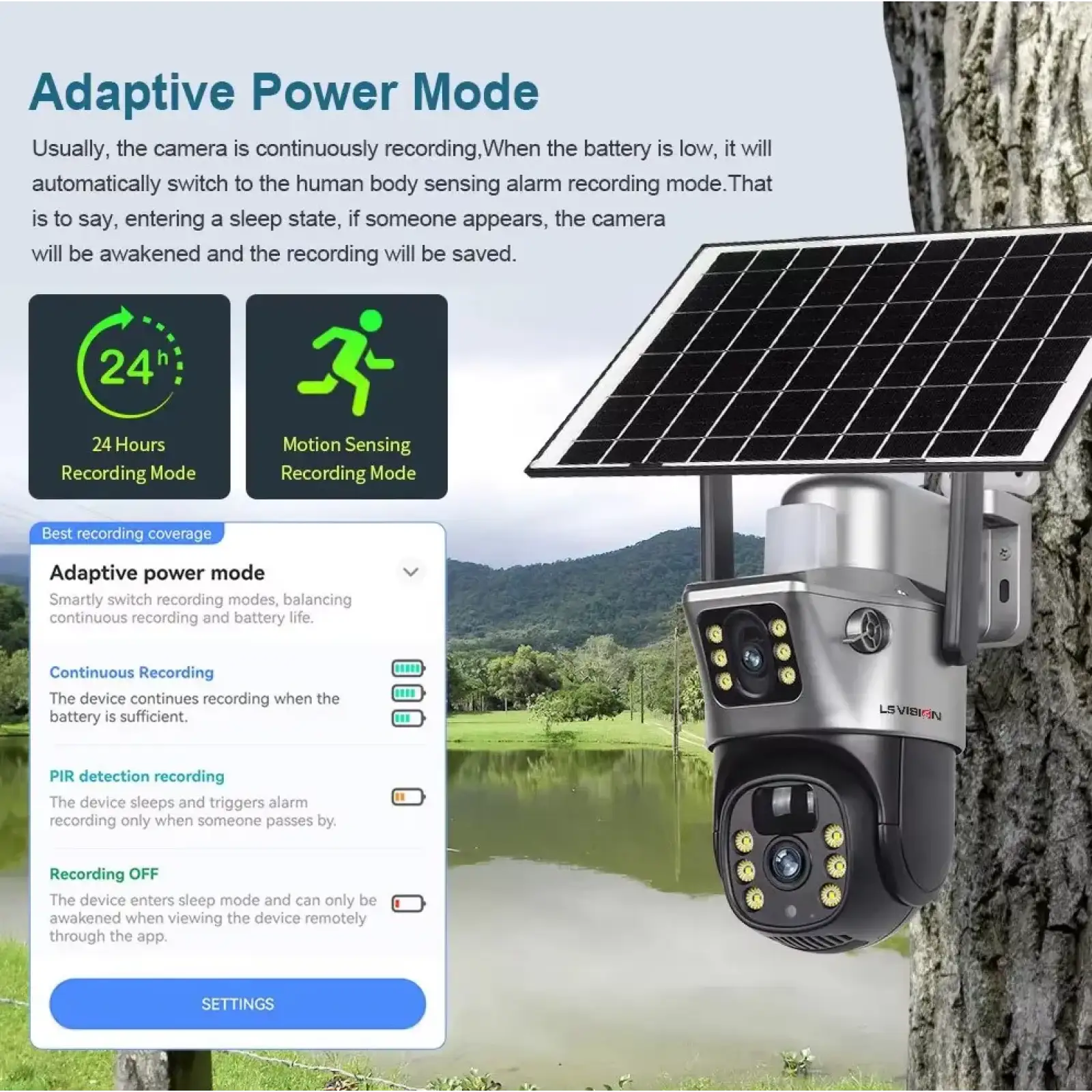 Наружная Solar Camera LS Vision 4G 4K LS-CS3-41g