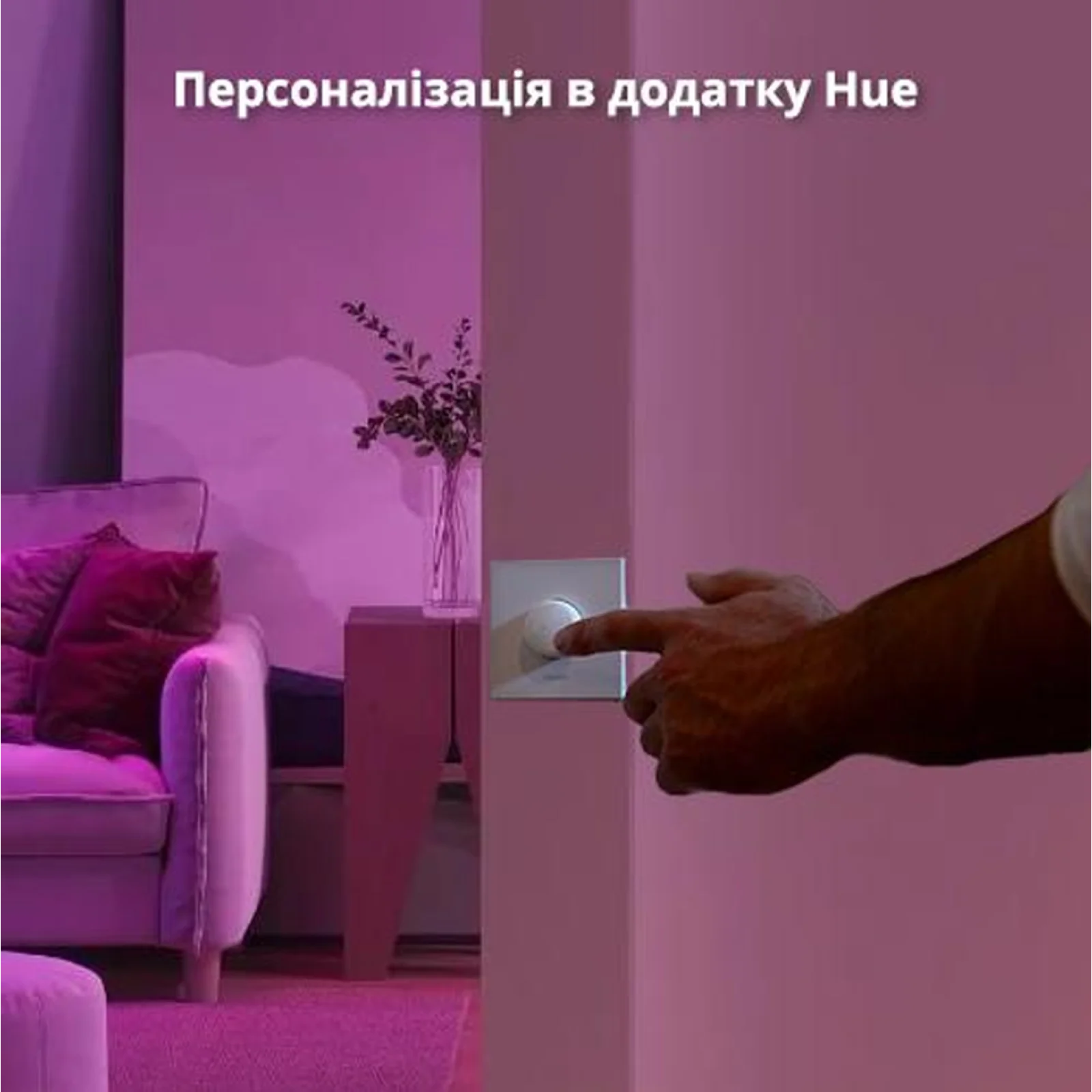 Стартовий комплект Philips Hue White (Bridge, Dimmer, лампа E27 White 3шт), 929001821620 UA