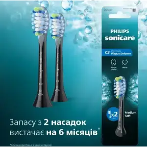 Насадки Philips Sonicare C3 Premium Plaque Defence Black HX9042/88
