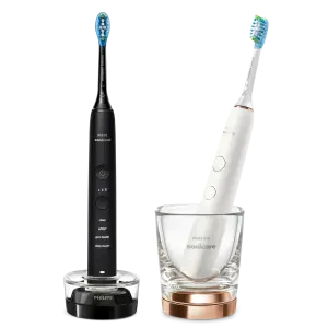 Набір із 2-х електричних зубних щіток Philips Sonicare DiamondClean 9000 White & Black (HX9914/57)