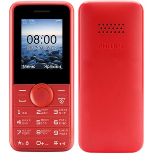 Телефон Philips Xenium E106 Dual Sim Red UA