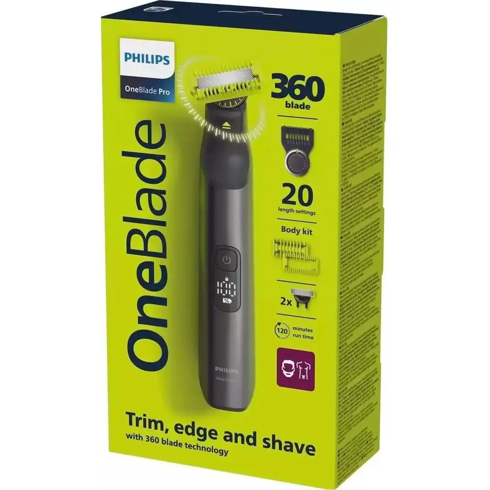 Тример Philips OneBlade Pro 360 Face + Body QP6552/30