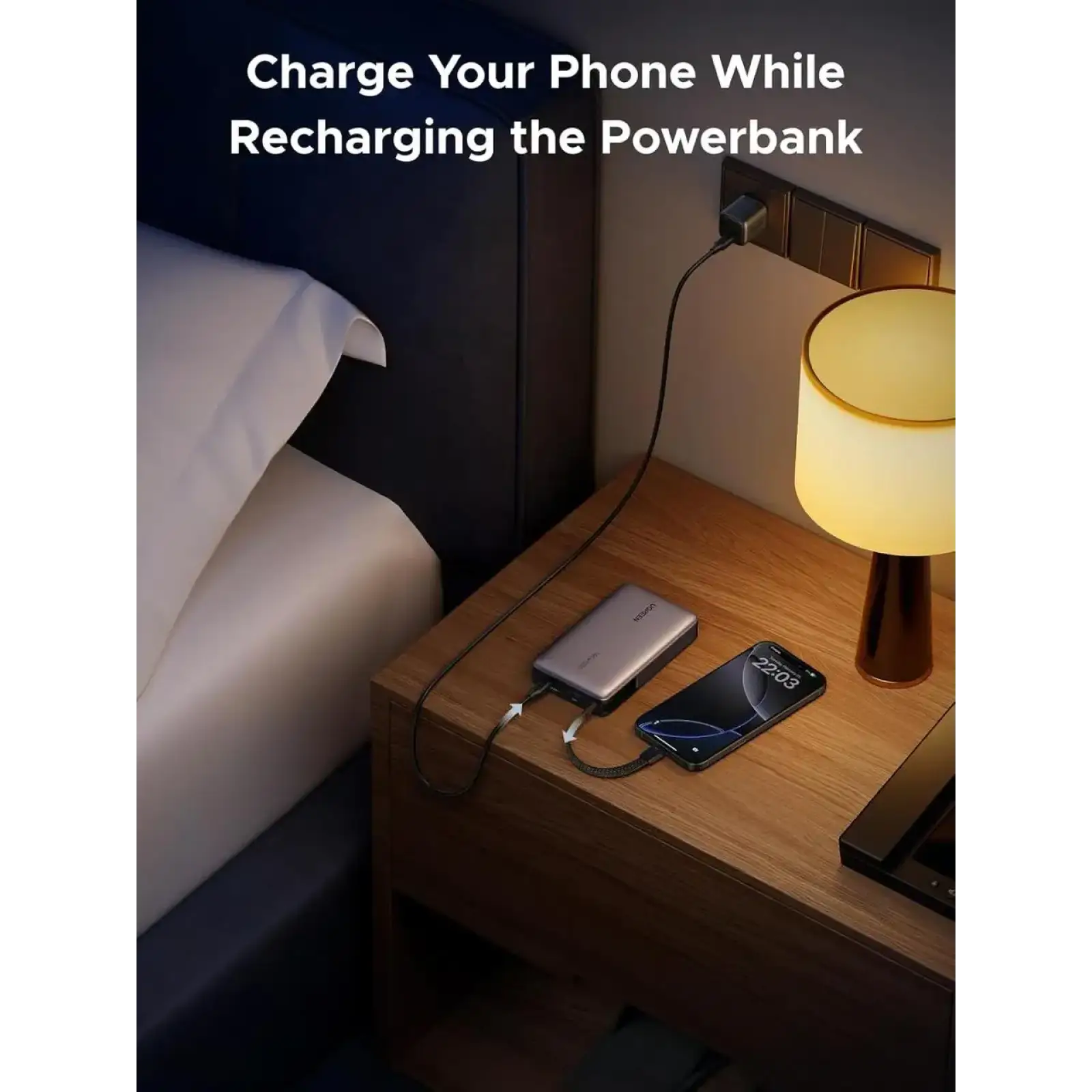Зовнішній акумулятор UGREEN PB551 20000mAh 145W Gray (55992)
