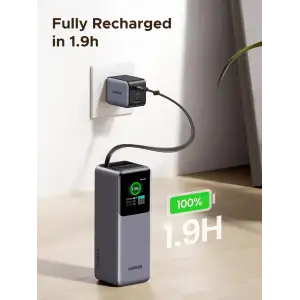 Зовнішній акумулятор UGREEN PB726 Nexode 20000mAh 165W with Retractable USB-C (55987)