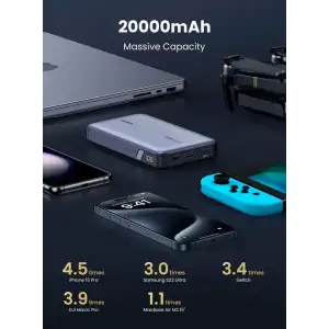 Внешний аккамулятор UGREEN PB720 Nexode 100W 20000mAh Gray (25188)